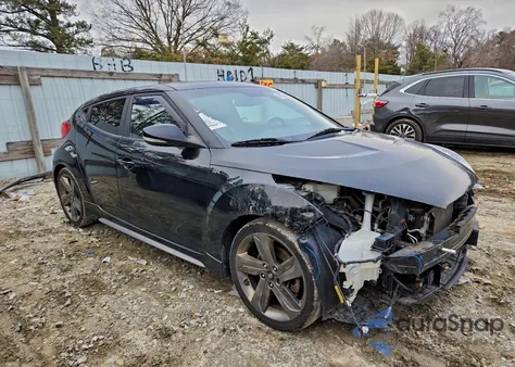2015 Hyundai Veloster Turbo z USA, uszkodzony, nr VIN KMHTC6AE1FU233044
